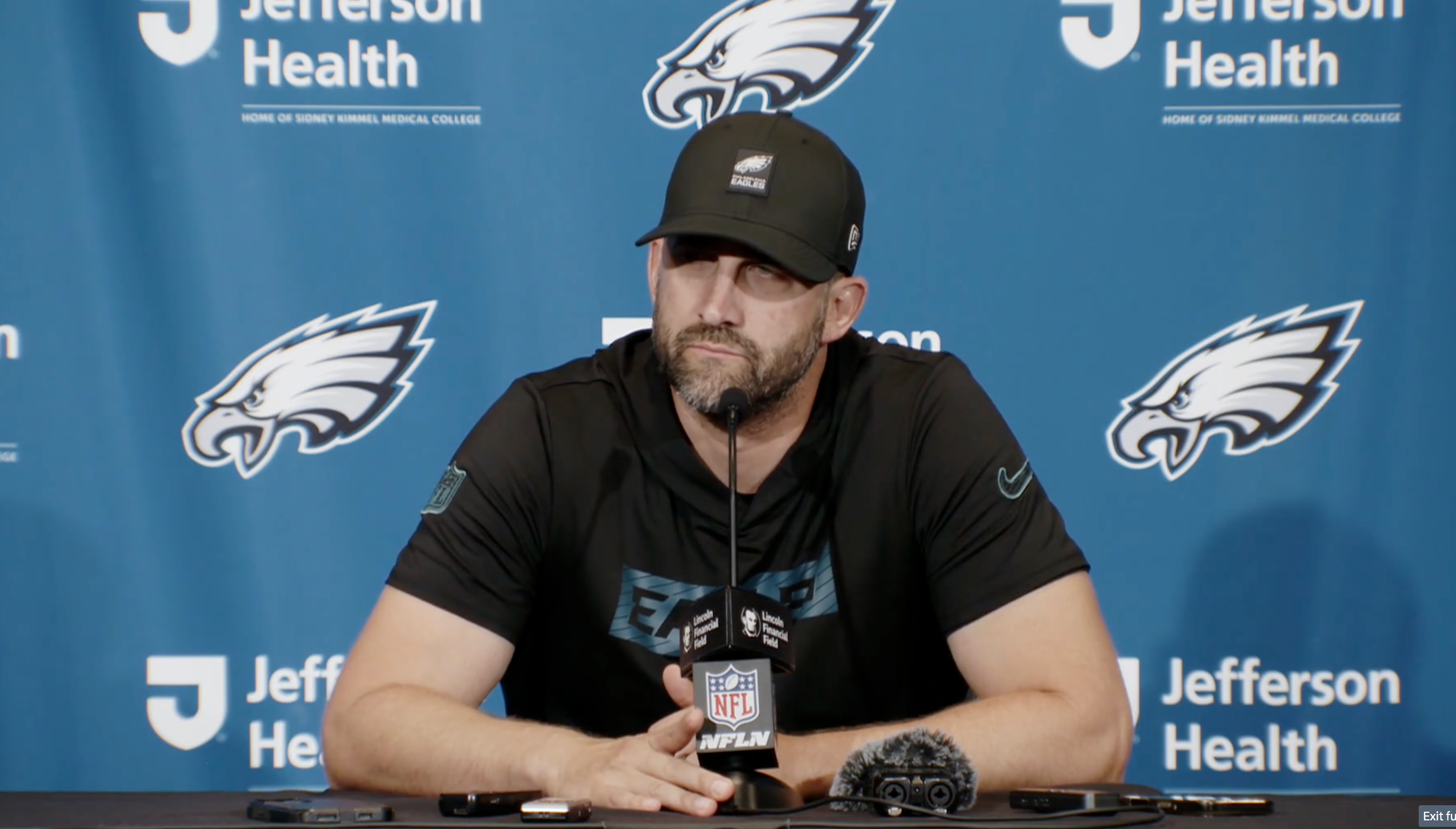 Philadelphia Eagles head coach Nick Sirianni speaks to media following Week 1 win over Cowboys.